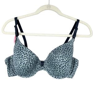 Sweet Nothings Leopard Print Padded Cups Adjustable Straps Underwire Bra 38C